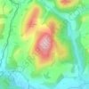 Mappa topografica Heath Mynd, altitudine, rilievo