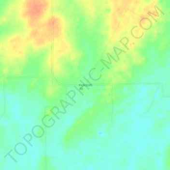 Mappa topografica Hickston, altitudine, rilievo