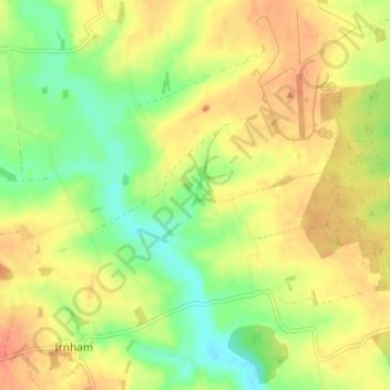 Mappa topografica Keisby, altitudine, rilievo