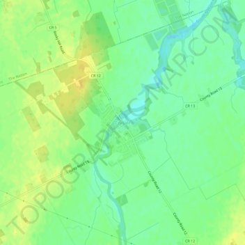 Mappa topografica Crysler, altitudine, rilievo