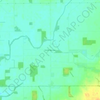 Mappa topografica South Warsaw, altitudine, rilievo