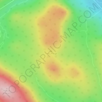 Mappa topografica Tilley Ridge, altitudine, rilievo