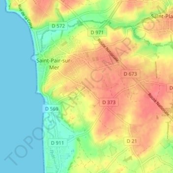 Mappa topografica Les Troix Croix, altitudine, rilievo