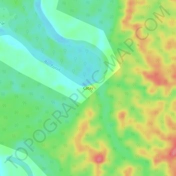 Mappa topografica Catay, altitudine, rilievo