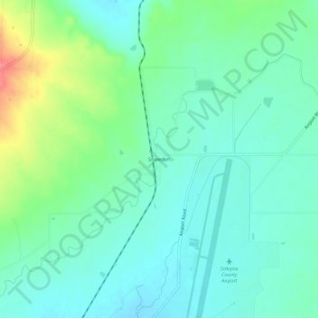 Mappa topografica Snowden, altitudine, rilievo