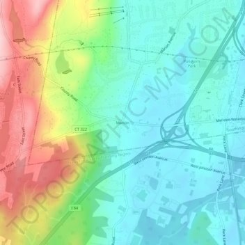 Mappa topografica Marion, altitudine, rilievo