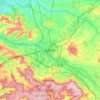 Mappa topografica Reims, altitudine, rilievo