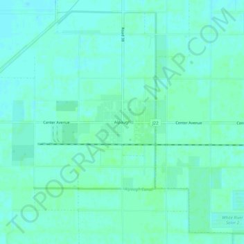 Mappa topografica Alpaugh, altitudine, rilievo
