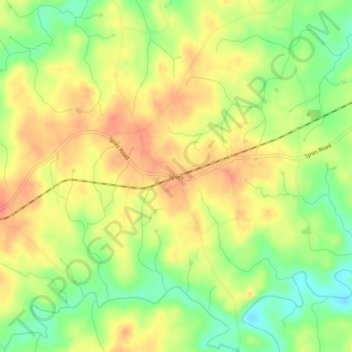 Mappa topografica Spies, altitudine, rilievo