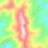 Mappa topografica Elkhorn Peak, altitudine, rilievo