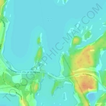 Mappa topografica Bakers Narrows, altitudine, rilievo