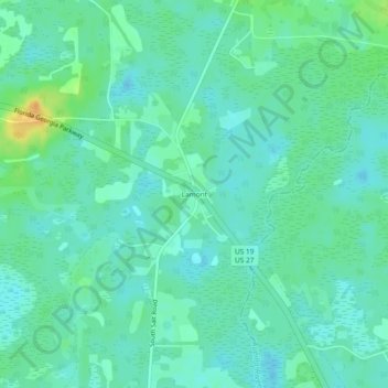 Mappa topografica Lamont, altitudine, rilievo