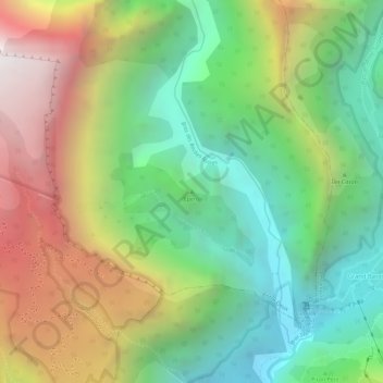 Mappa topografica l'Éperon, altitudine, rilievo