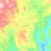 Mappa topografica Boulder Oaks, altitudine, rilievo