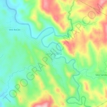 Mappa topografica Doña Josefa, altitudine, rilievo
