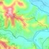 Mappa topografica Monte Bergone, altitudine, rilievo