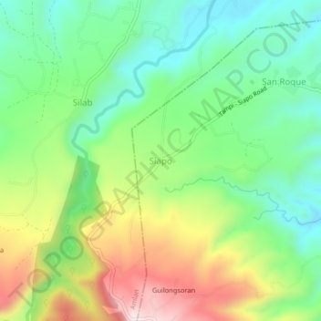 Mappa topografica Siapo, altitudine, rilievo