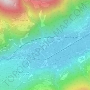 Mappa topografica Galsaun, altitudine, rilievo