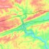 Mappa topografica Coatesville, altitudine, rilievo