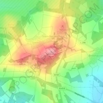 Mappa topografica Salzburger Kopf, altitudine, rilievo