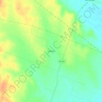 Mappa topografica Leedale, altitudine, rilievo
