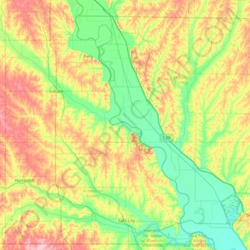 Mappa topografica Morgan Island, altitudine, rilievo