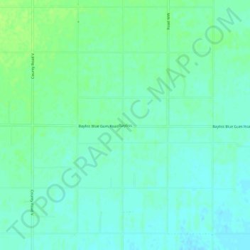 Mappa topografica Bayliss, altitudine, rilievo