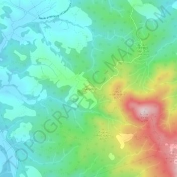 Mappa topografica Querceto, altitudine, rilievo
