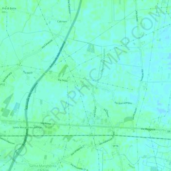 Mappa topografica Dossi, altitudine, rilievo