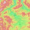 Mappa topografica Hida, altitudine, rilievo