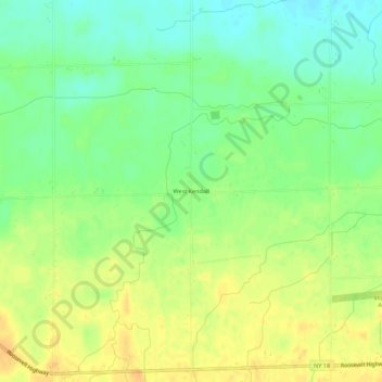 Mappa topografica West Kendall, altitudine, rilievo