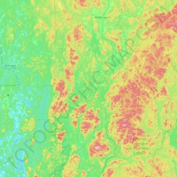 Mappa topografica Île Longue, altitudine, rilievo