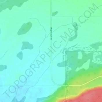 Mappa topografica Billings, altitudine, rilievo
