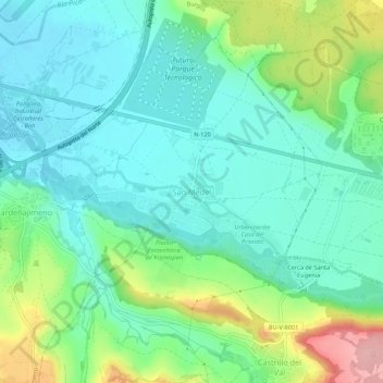 Mappa topografica San Medel, altitudine, rilievo