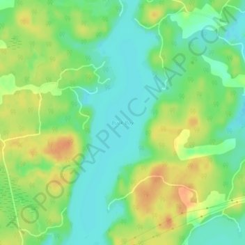 Mappa topografica Buck Bay, altitudine, rilievo
