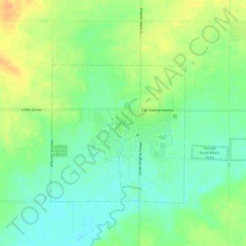 Mappa topografica George, altitudine, rilievo