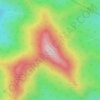 Mappa topografica Whiteface Mountain, altitudine, rilievo