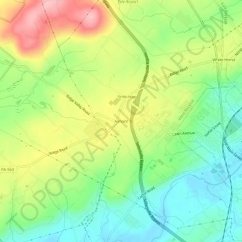 Mappa topografica Almont, altitudine, rilievo