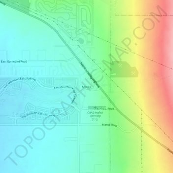 Mappa topografica Manse, altitudine, rilievo