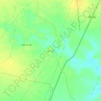 Mappa topografica Jarod, altitudine, rilievo