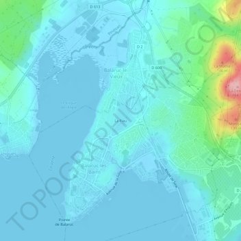 Mappa topografica La Fiau, altitudine, rilievo
