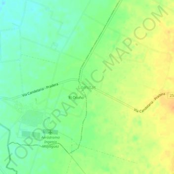 Mappa topografica Lomitas, altitudine, rilievo