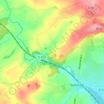 Mappa topografica Ragonde, altitudine, rilievo