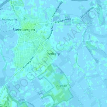 Mappa topografica Welberg, altitudine, rilievo