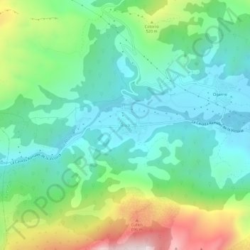 Mappa topografica Riva, altitudine, rilievo