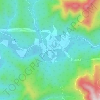 Mappa topografica Dora, altitudine, rilievo