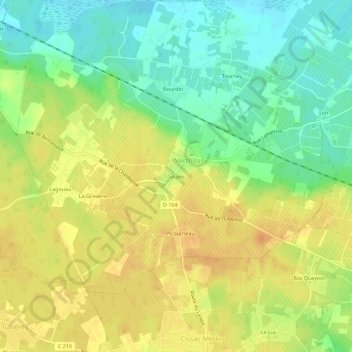 Mappa topografica Souley, altitudine, rilievo
