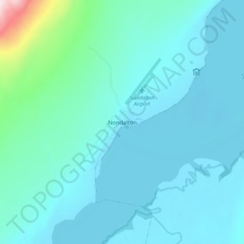 Mappa topografica Nondalton, altitudine, rilievo