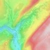Mappa topografica Les Frasses, altitudine, rilievo