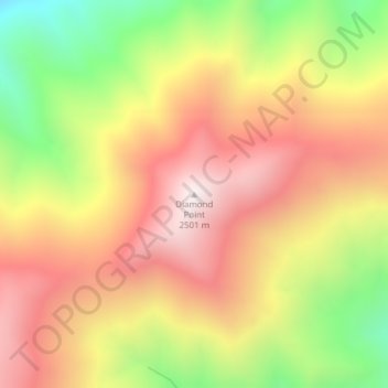 Mappa topografica Diamond Point, altitudine, rilievo